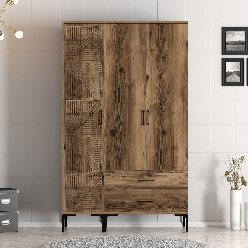 Šatní skříň Kumsal PT - Walnut (obrázek 8)