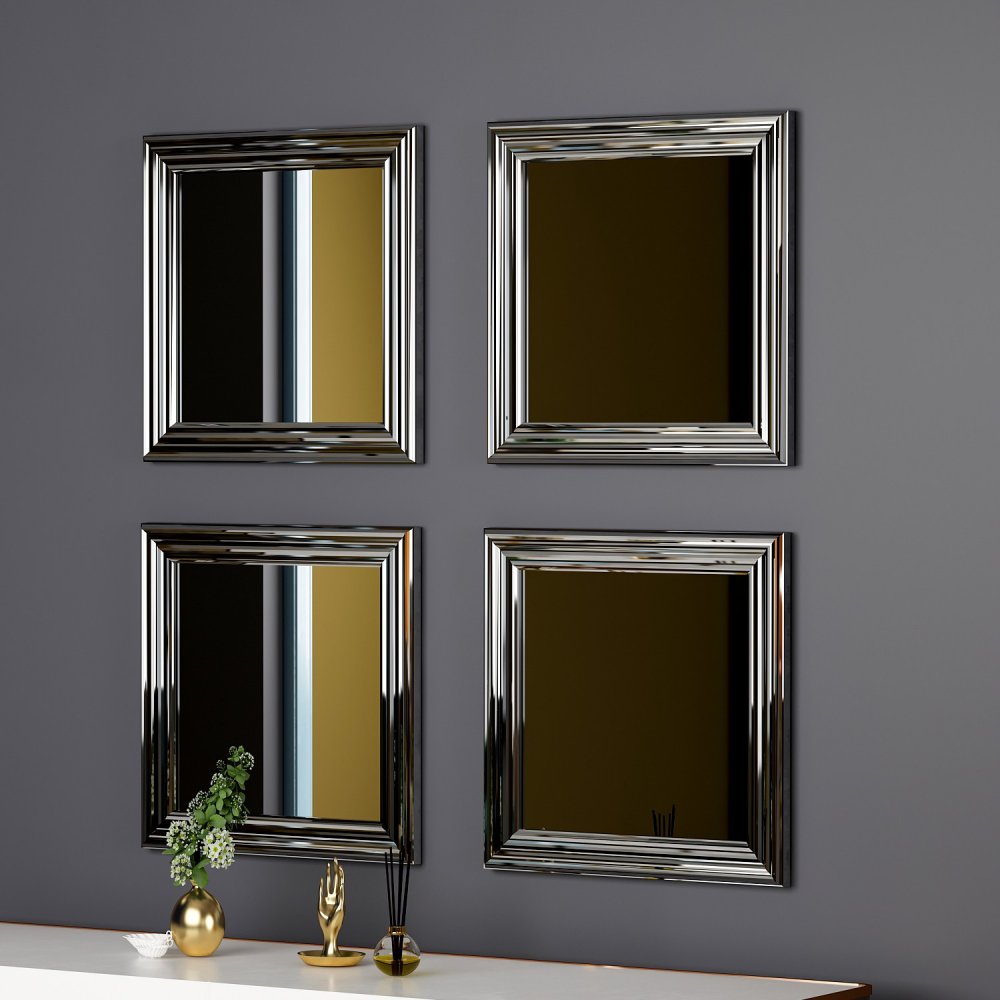 Mirror Set (4 Pieces) Loza - Silver