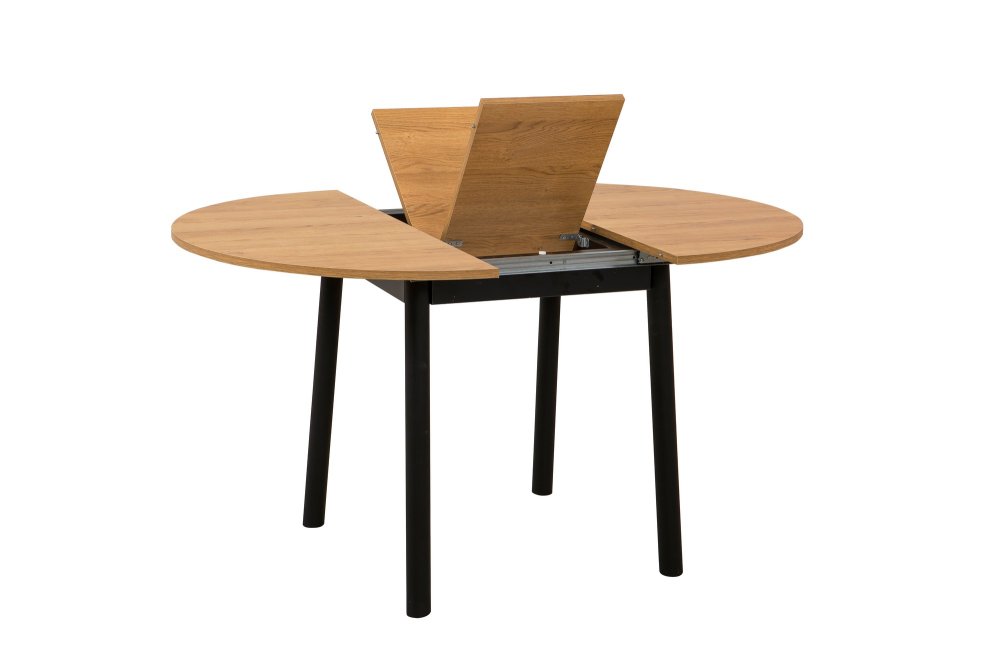 Extendable Dining Table Oliver - Oak, Black (obrázek 6)