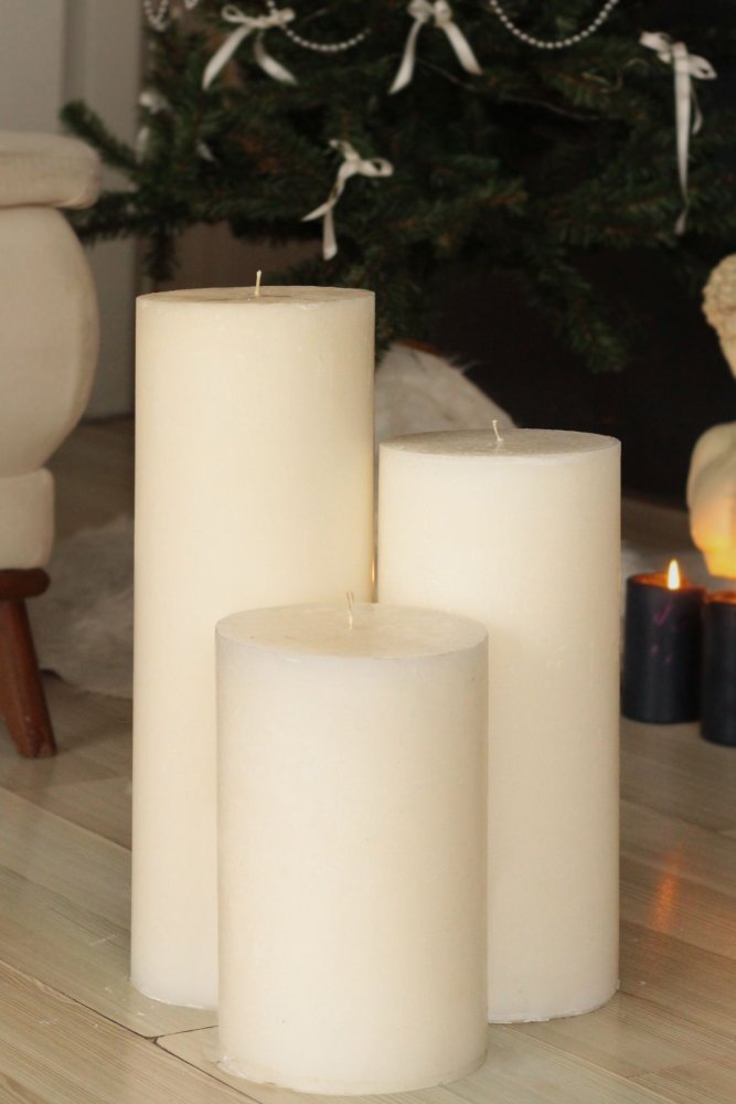 Súprava sviečok (3 kusy) Dev Sutun - Cream