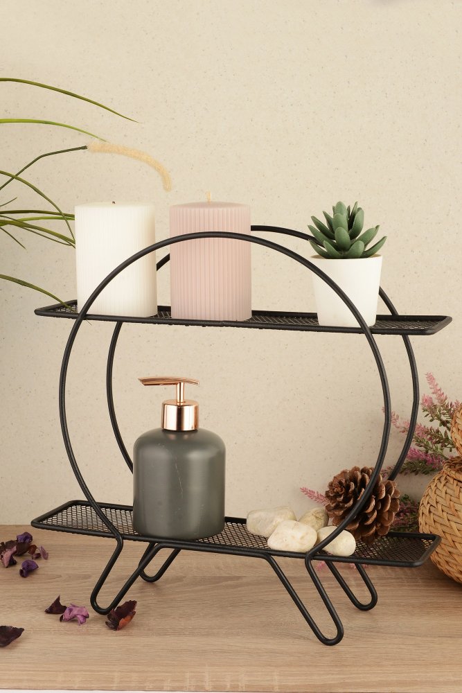 Dekoratívna kovová nástenná polica Halka D2K