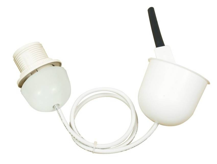 Zawiesie białe do lampy wiszącej E27