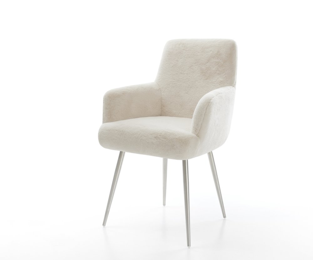 Jedálenská stolička Heira-Flex s opierkami plyšový manšester krémovo