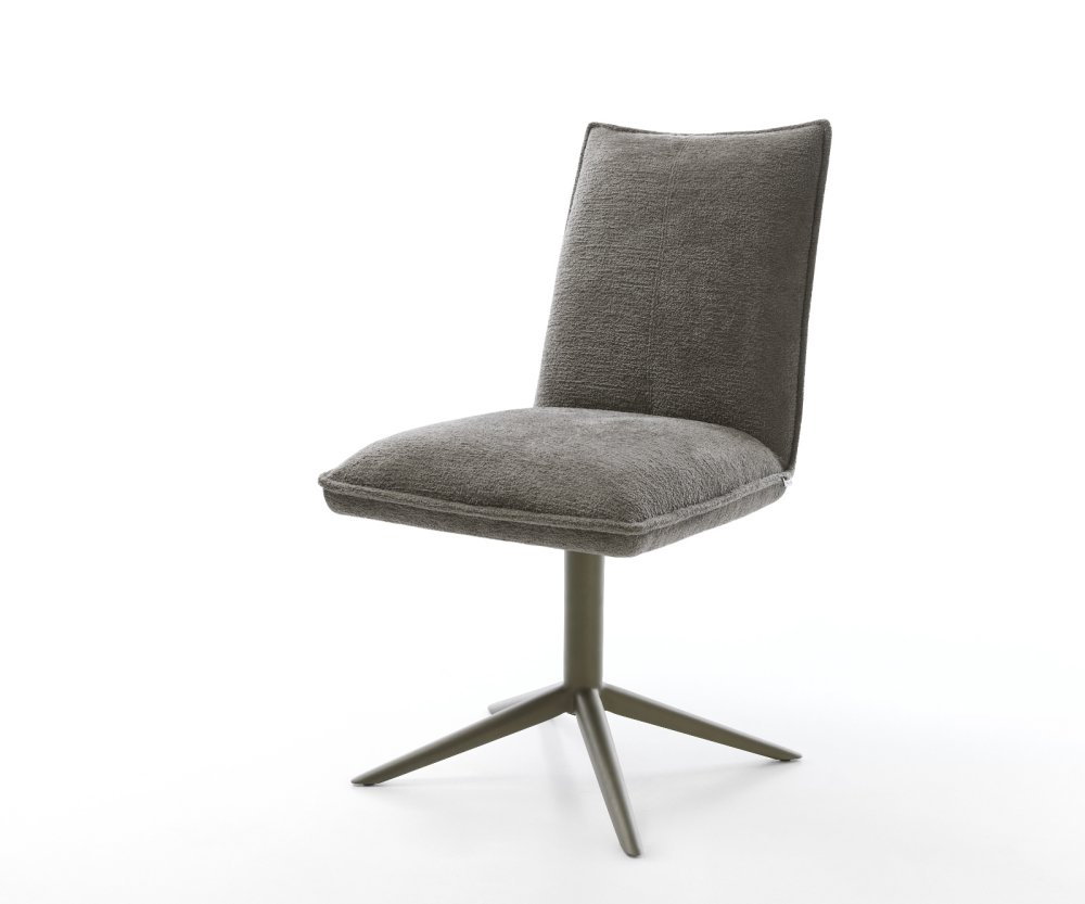 Jedálenská stolička Lelio-Flex bouclé mäkký tmavobéžová podstava