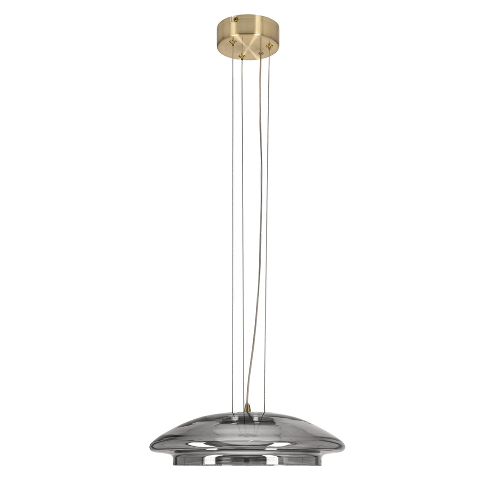 Lampa wisząca Ombre 34 szklana nad stół do salonu z kloszem dymionym