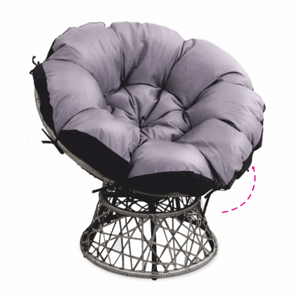 Otočné ratanové křeslo TRISS Tempo Kondela Šedá Obrázek