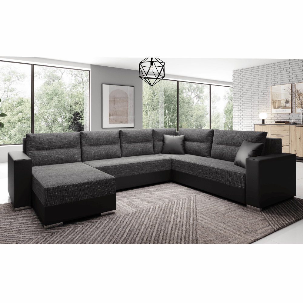 Sedací souprava rozkládací STILA Tempo Kondela Černá