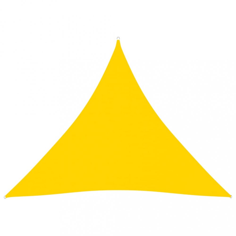 Stínící plachta trojúhelníková 5 x 5 x 5 m oxfordská látka Dekorhome Žlutá