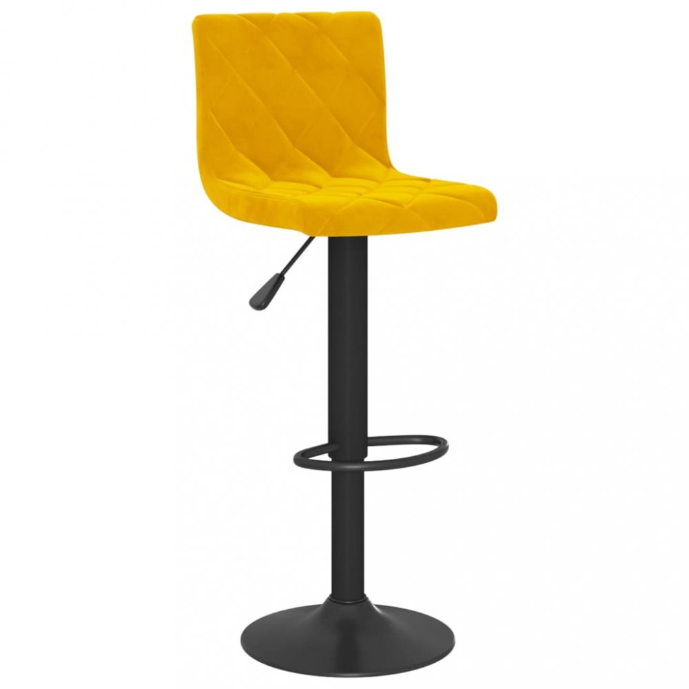 E-shop Barová židle samet / kov  Hořčicová,Barová židle samet / kov  Hořčicová