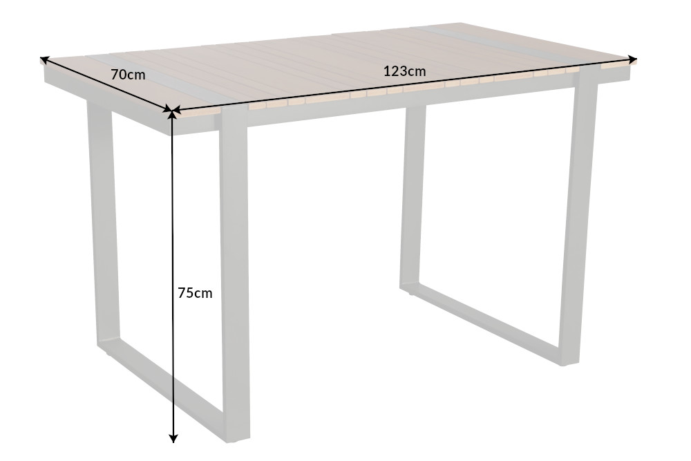 Záhradný stôl ATHENA LOUNGE Dekorhome 180x90x75 cm