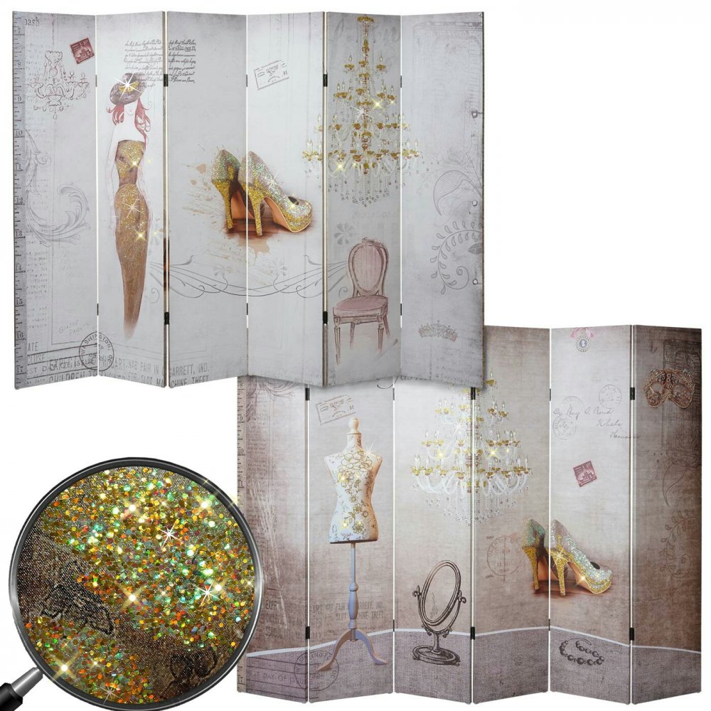 Paraván pláž Dekorhome 240x180 cm (6-dílný)