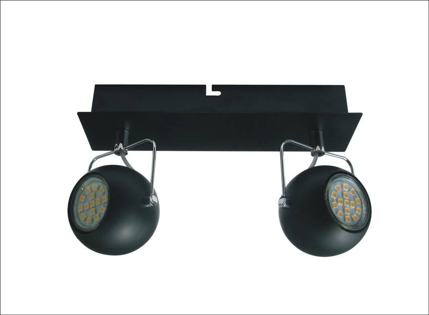 Stropné svietidlo Tony strip 2X3W LED GU10 matné čierne