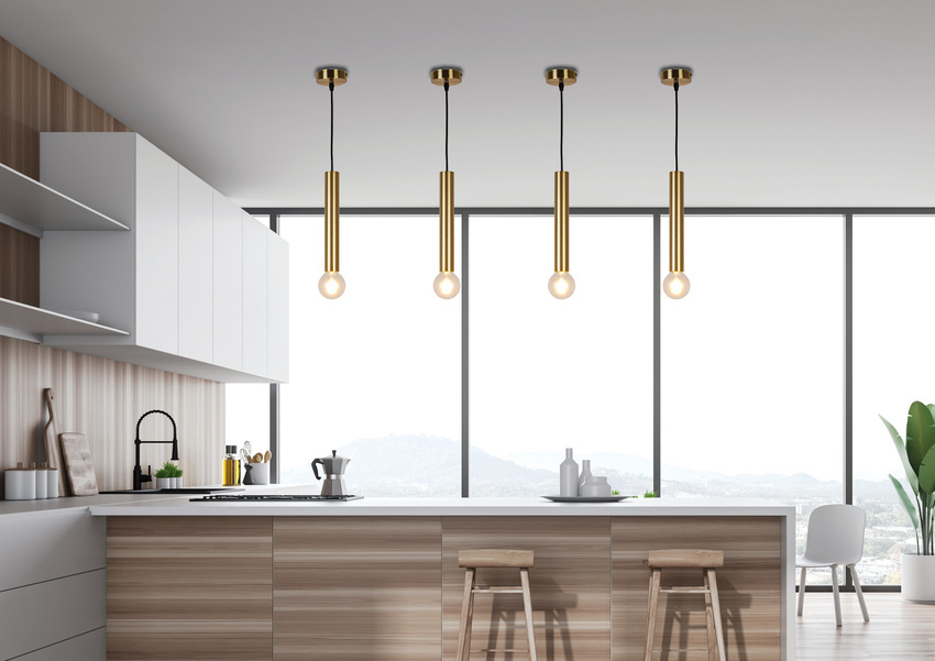 Závesná lampa zlatá kovová 284 mm Dallas Ledea
