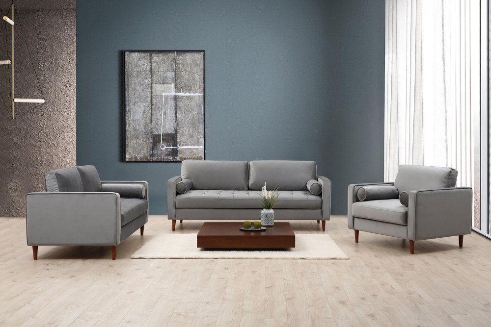 Dvoumístná pohovka Rome - Light Grey (obrázek 10)