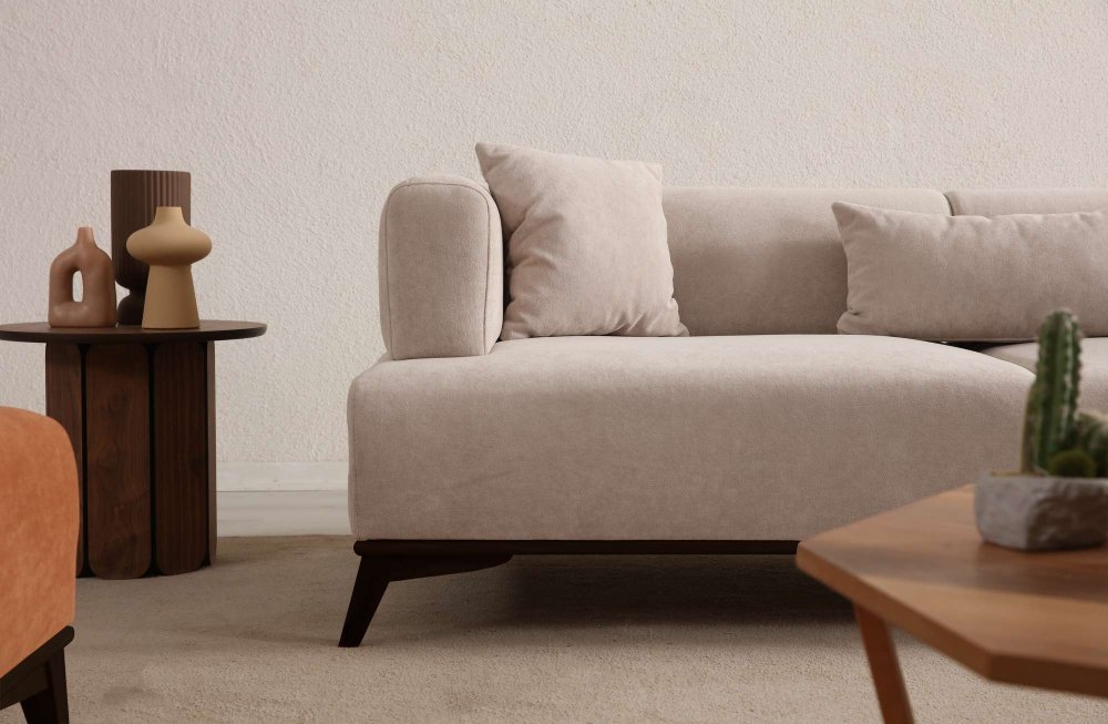 Trojmístná pohovka Hera - Cream, Black (obrázek 8)
