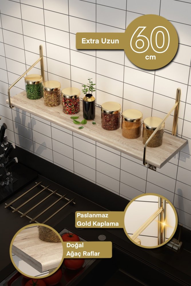 Nástenná polica Duvar Rafı 60 cm Extra