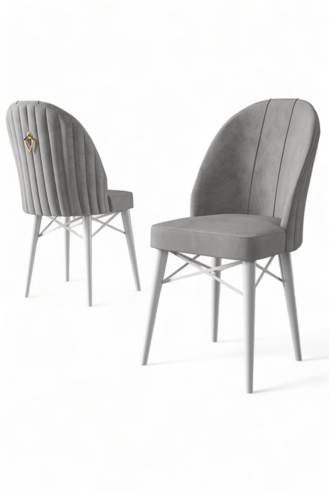 Sada židlí (4 kusy) Ritim - Grey, White (obrázek 4)