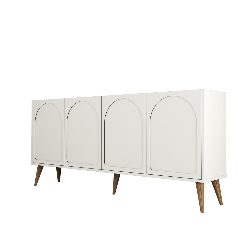Konzolový stolík Lyon 81 - Cream, Walnut