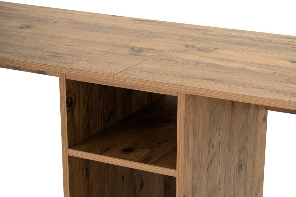 Písací stôl Twin Study Desk - Atlantic Pine, Black