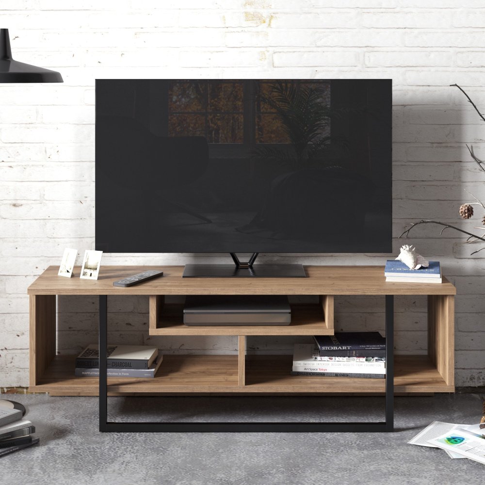 TV stolík Asal (120) - Walnut, Black