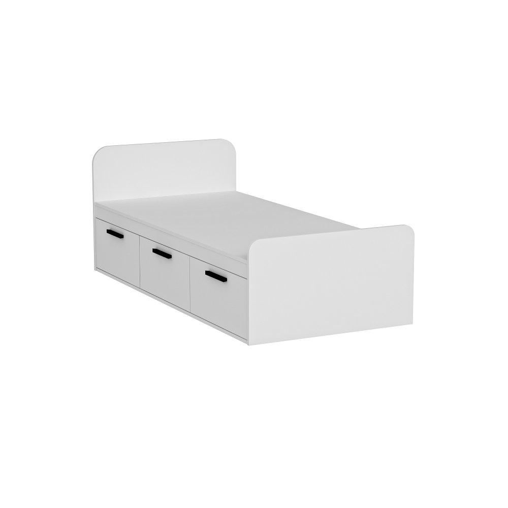 Rám jednolůžkové postele Akser - White (obrázek 2)