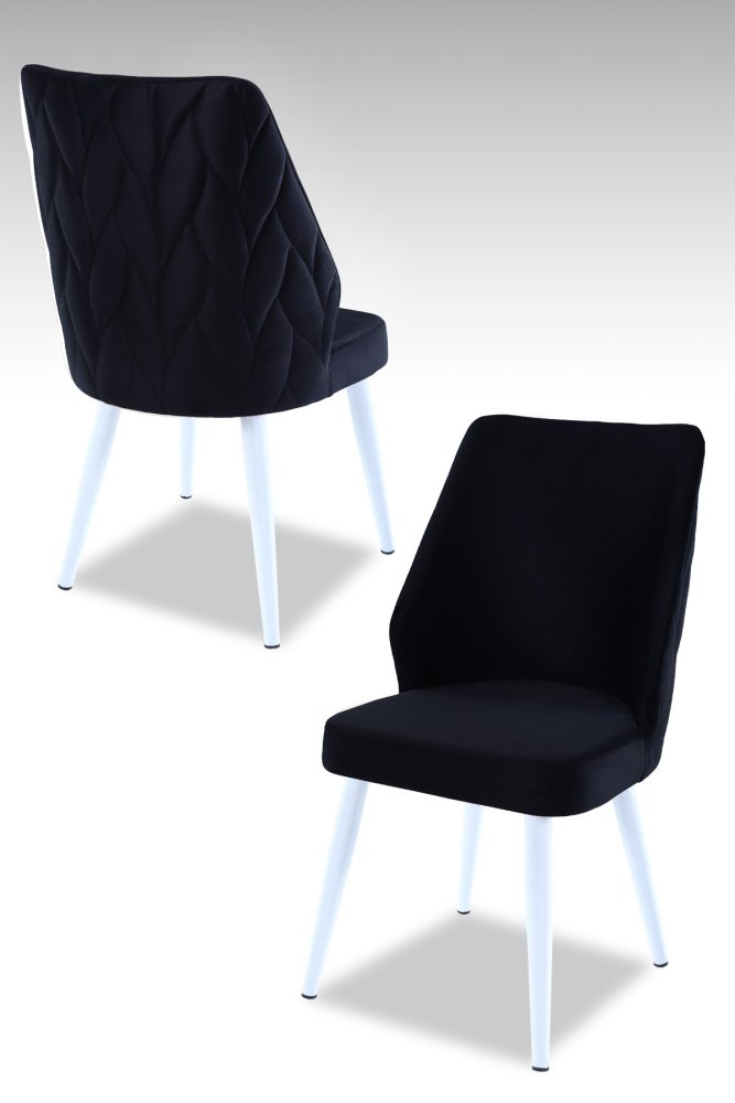 Súprava stoličiek (2 kusy) Pufi - Black, White