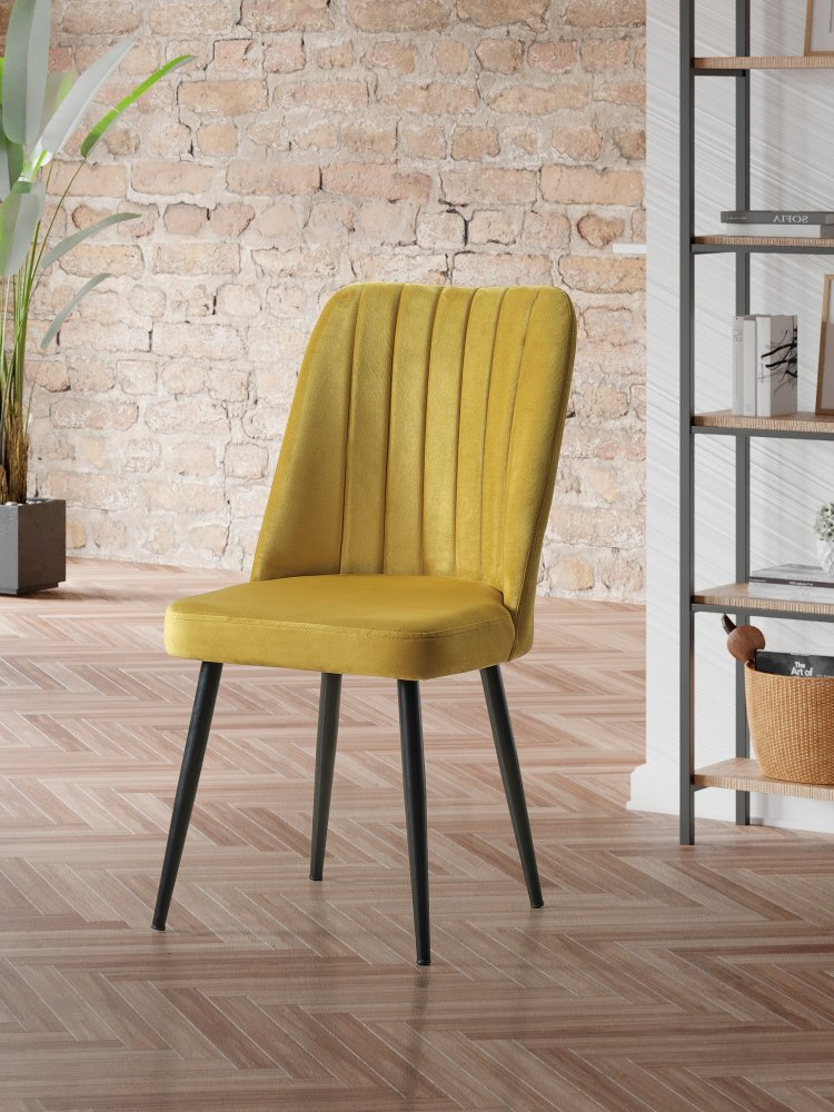 Súprava stoličiek (4 kusy) Vega - Yellow, Black