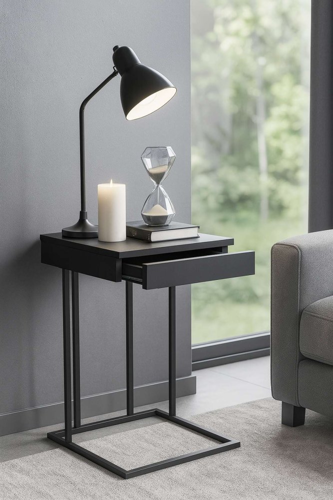 Príručný stolík / Odkladací stolík Veno - Black