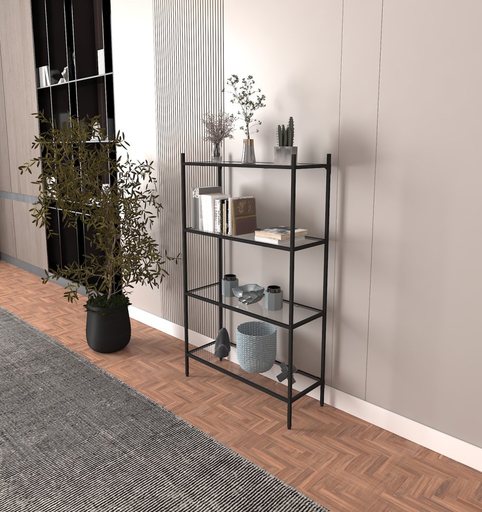 Knižnica Marta - Black, Glass