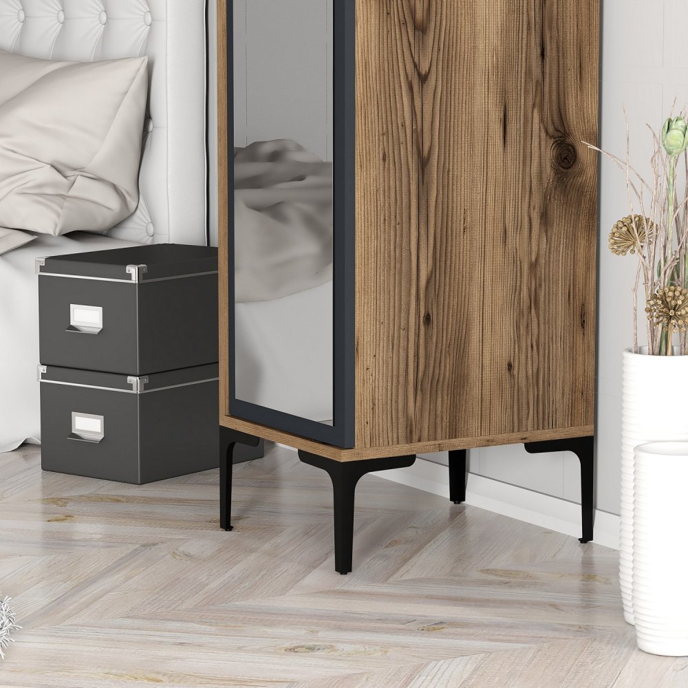 Šatní skříň Kumsal R - Walnut, Anthracite (obrázek 4)