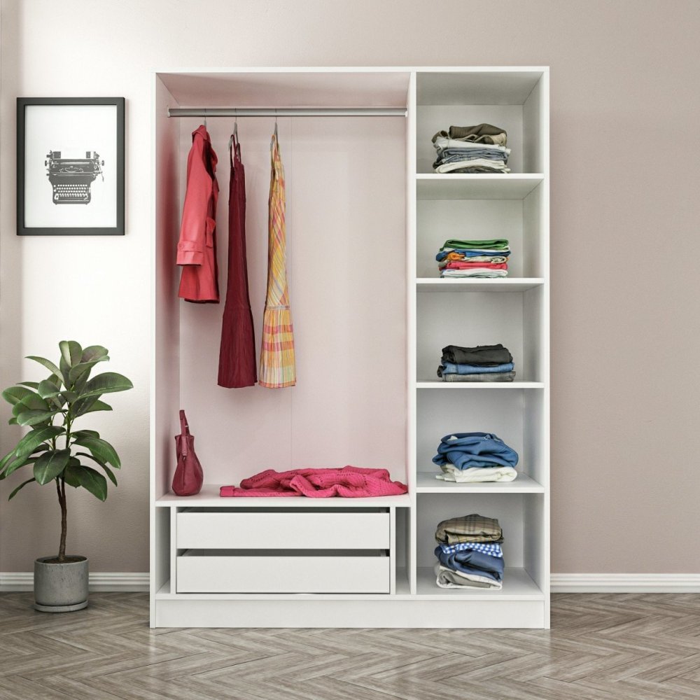 Šatní skříň Kale White Black - 2274 (obrázek 5)