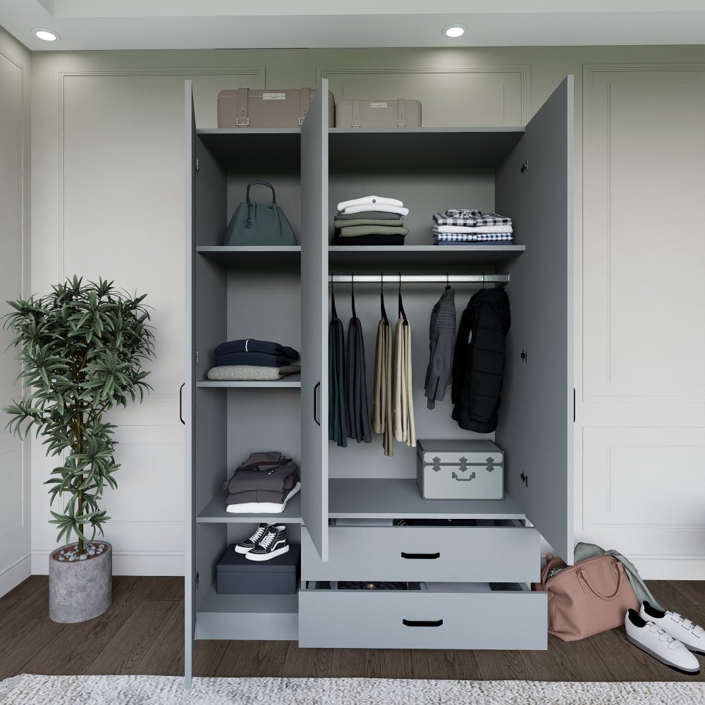 Šatní skříň Yaman Luna 1600-037 - Grey (obrázek 6)