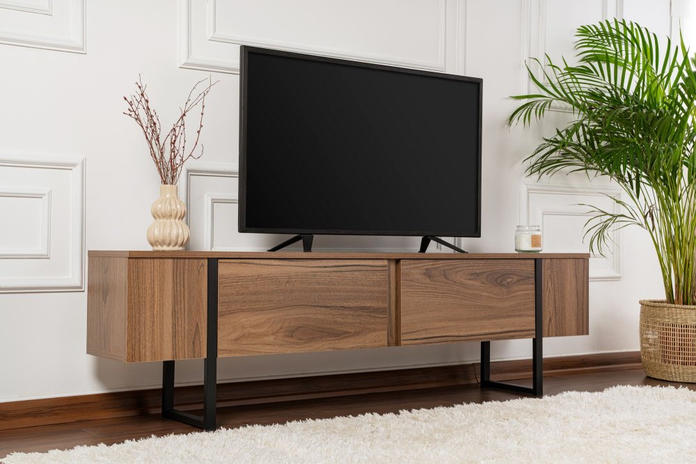 TV stolek Serenity - Walnut, Black