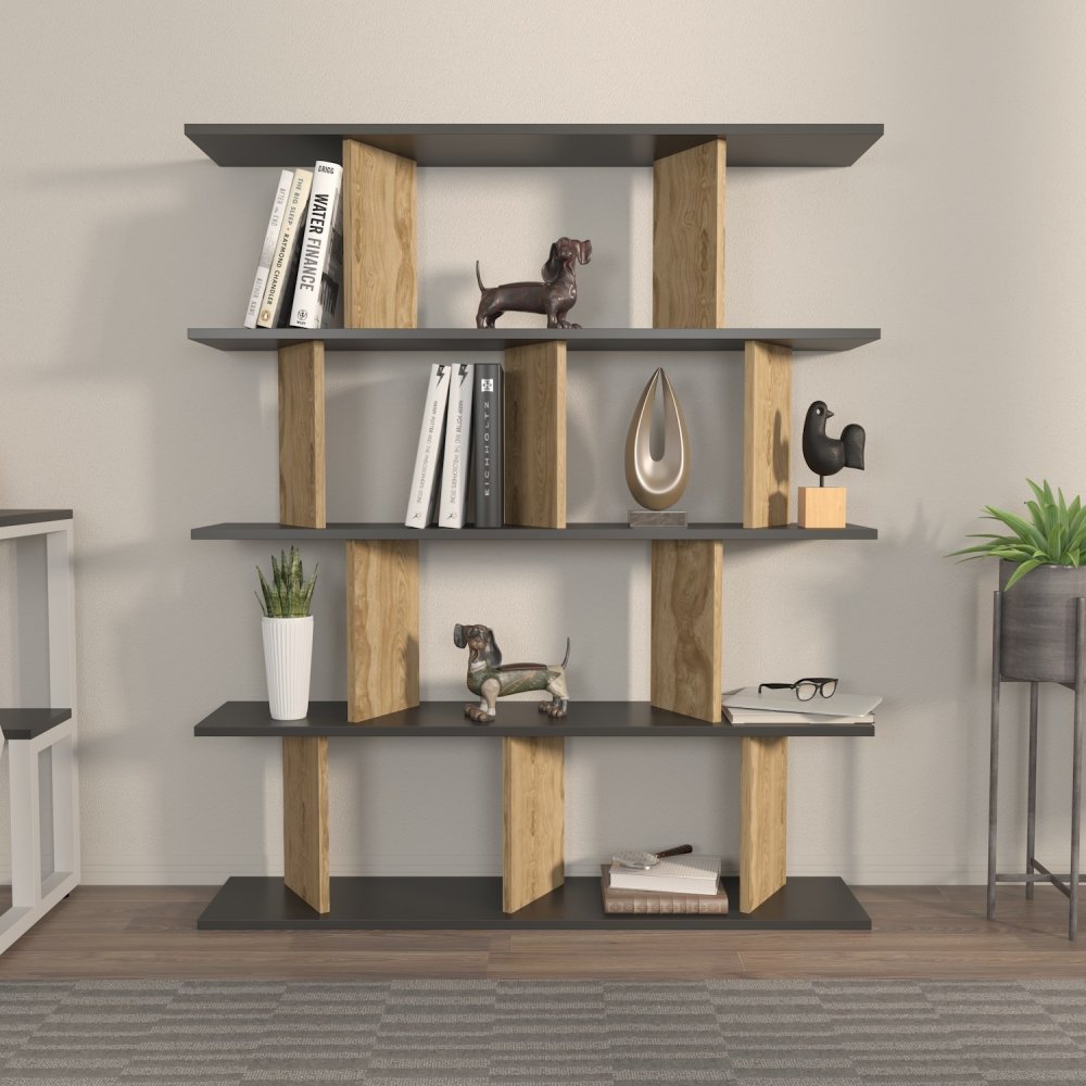 Knižnica Grace - Black, Oak