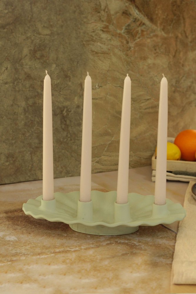 Candlestick Set (5 Pieces) Istridye - Khaki