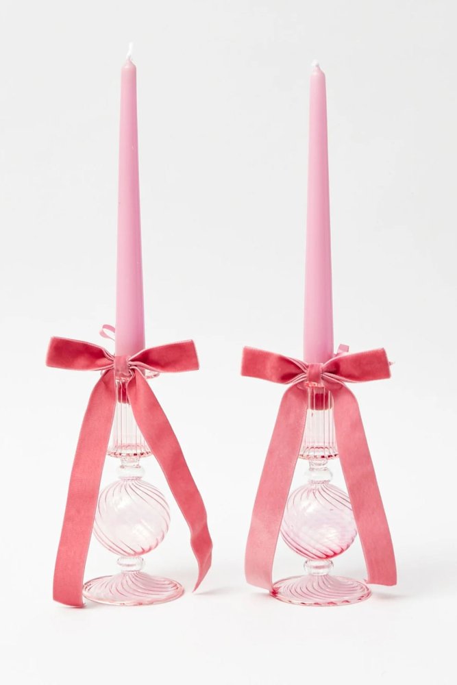 Súprava sviečok (2 kusy) Pastel 2 - Pink