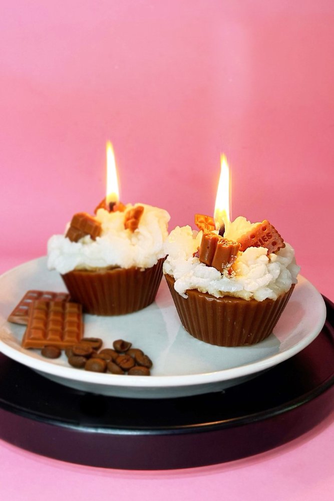 Súprava sviečok (2 kusy) Cupcake