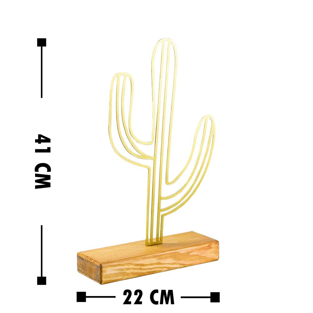 Dekorativní předmět Cactus - Gold (obrázek 3)
