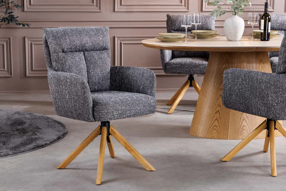 Otočné jedálenské kreslo 2 ks GYES Dekorhome