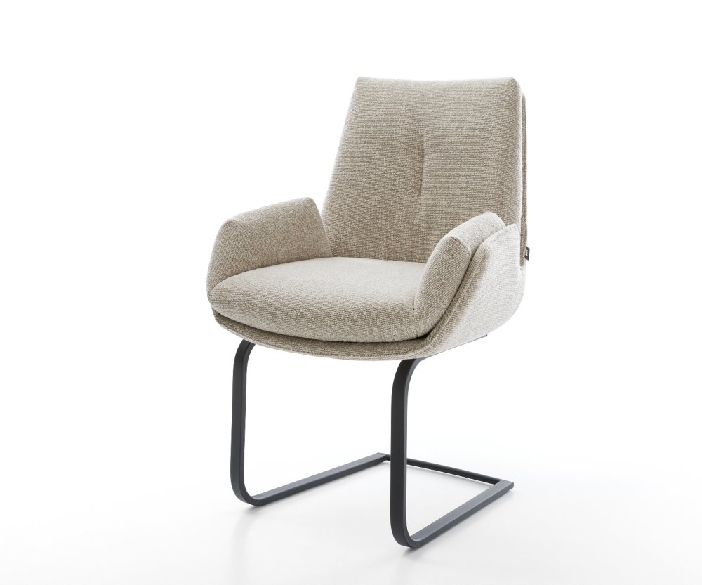 Konzolová jedálenská stolička Clea-Flex tkanina mäkký béžová konzolová