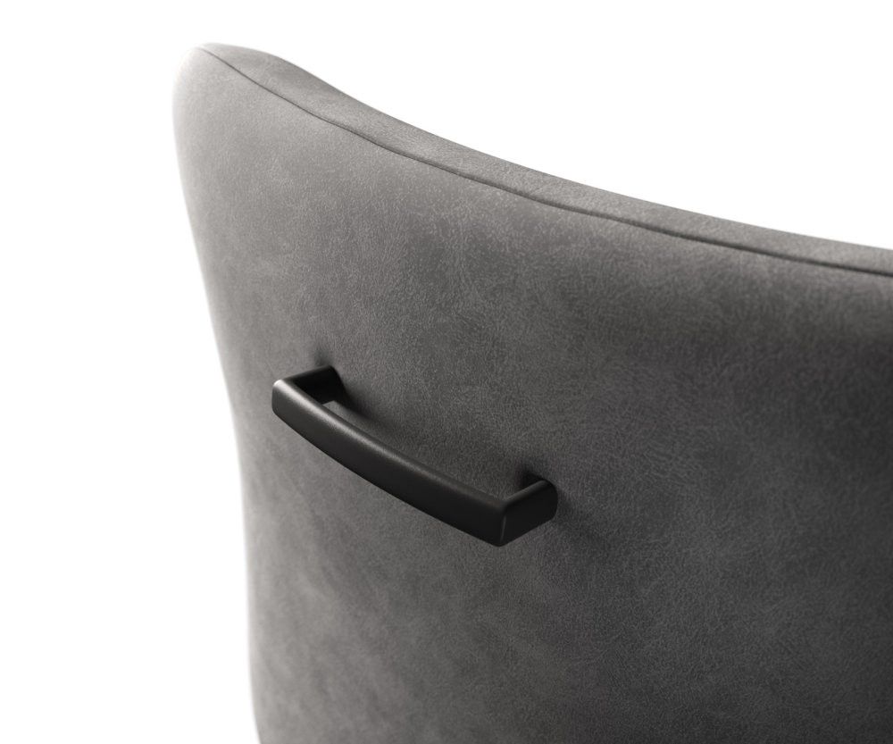 Úchytka na stoličku Flex plochý kov čierna