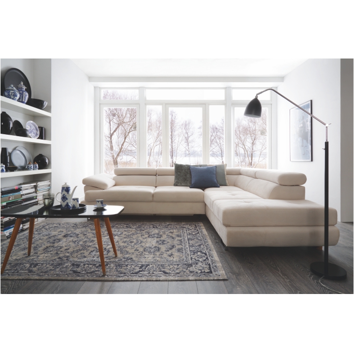 Sedací souprava rozkládací BUTON R světle šedá Tempo Kondela Pravá