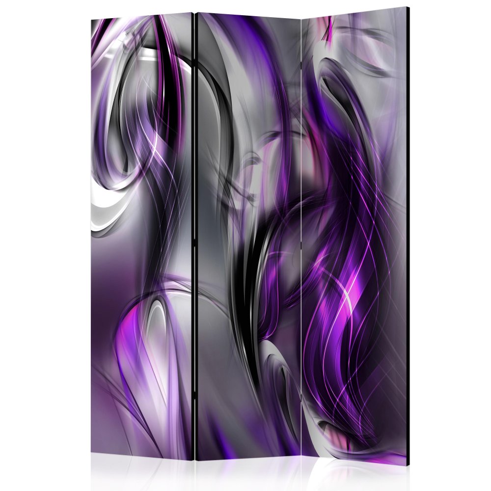 Paraván Purple Swirls Dekorhome 135x172 cm (3-dílný)