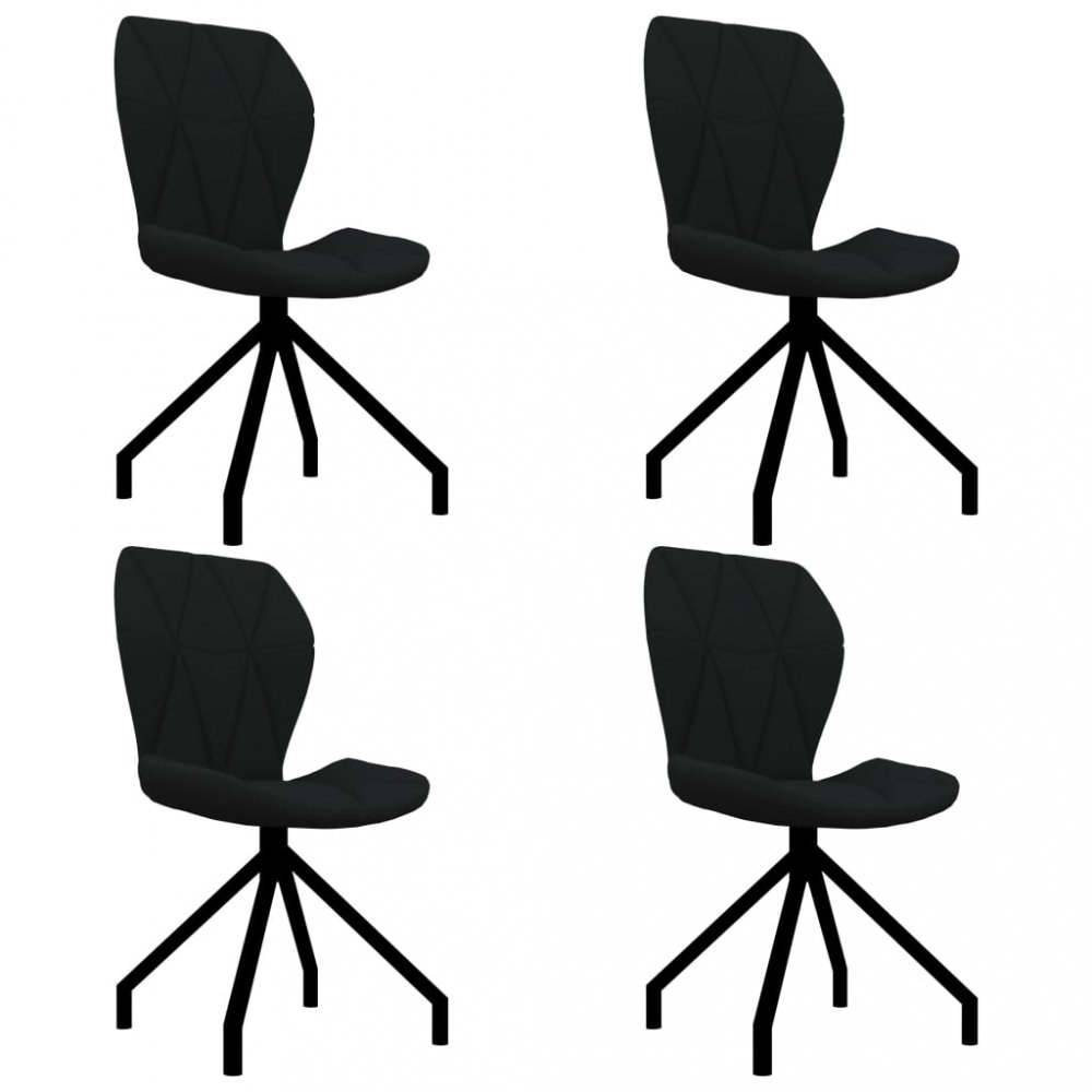 Jídelní židle 4 ks umělá kůže Dekorhome Černá