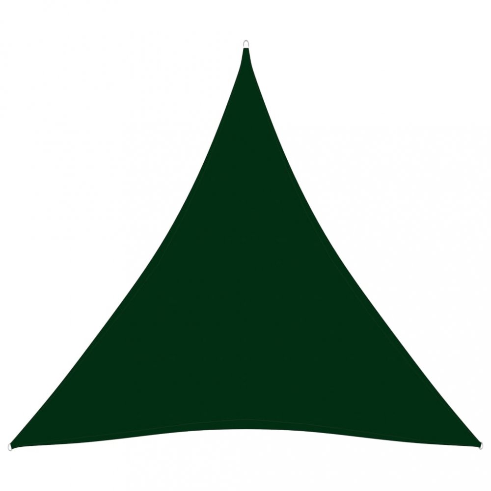 Plachta proti slunci oxfordská látka trojúhelník 3,6 x 3,6 x 3,6 m Dekorhome Tmavě zelená