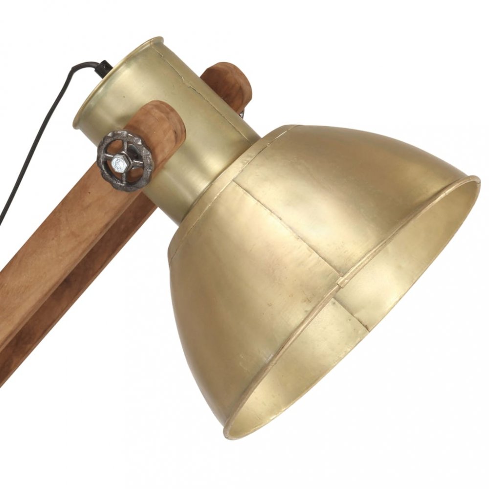 Stojací lampa mangovníkové dřevo / kov Dekorhome Černá Obrázek