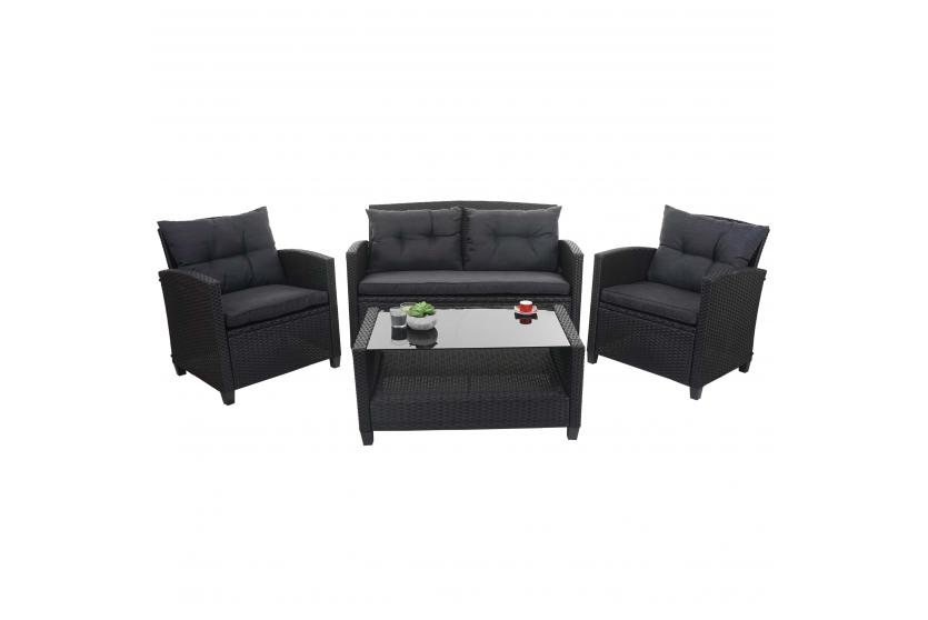 Zahradní sedací souprava 4 ks Antracit