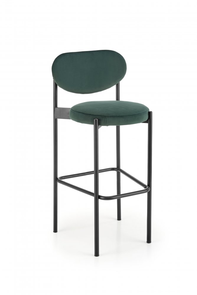 Levně Barová židle H108 Halmar Tmavě zelená