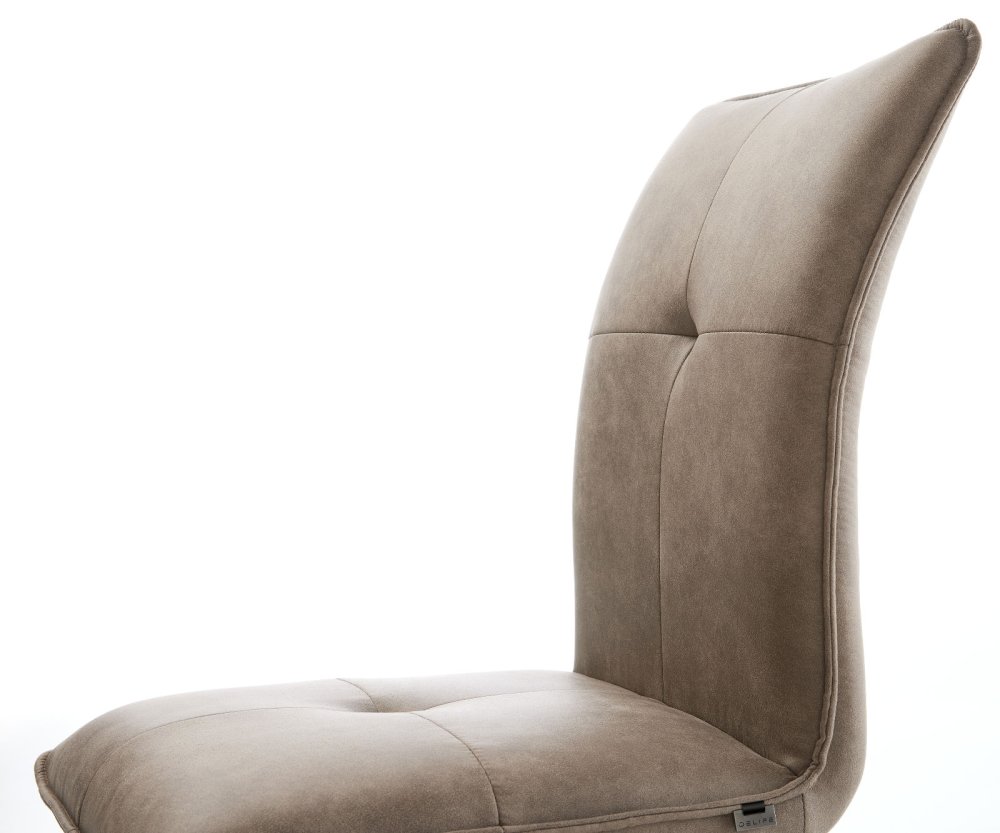 Otočná židle Maddy-Flex taupe vintage mikrovlákno dřevěná Obrázek