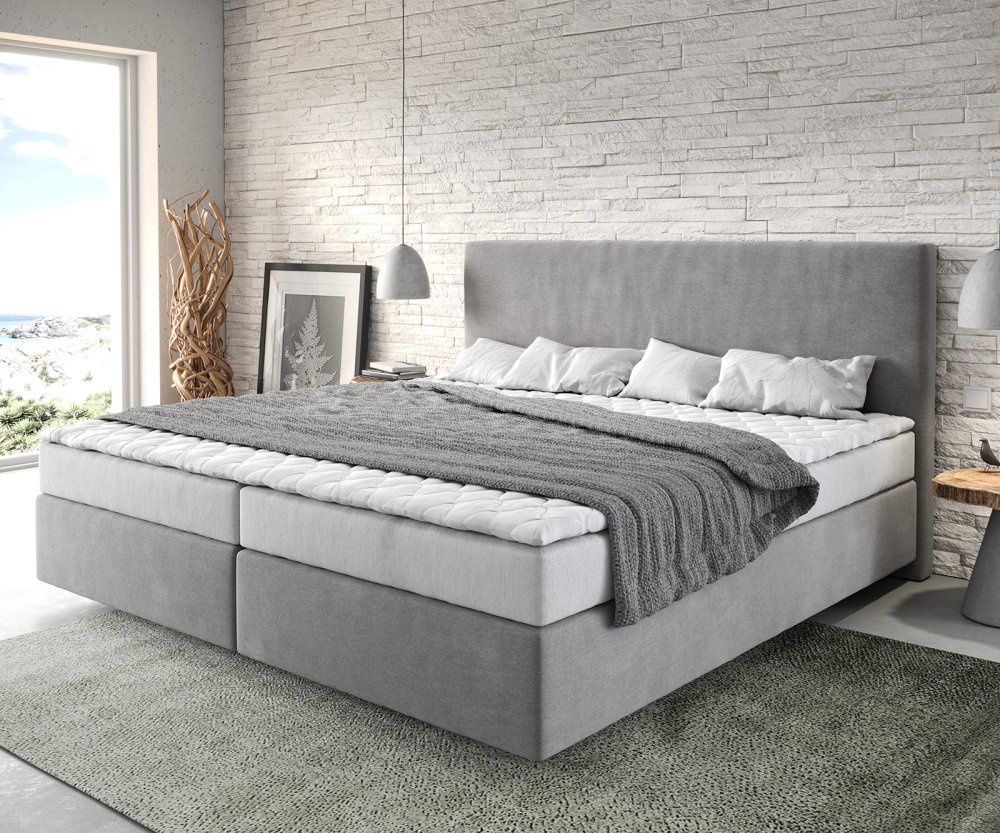 Boxspringová posteľ Dream-Well z mikrovlákna 200x200 cm s matracom